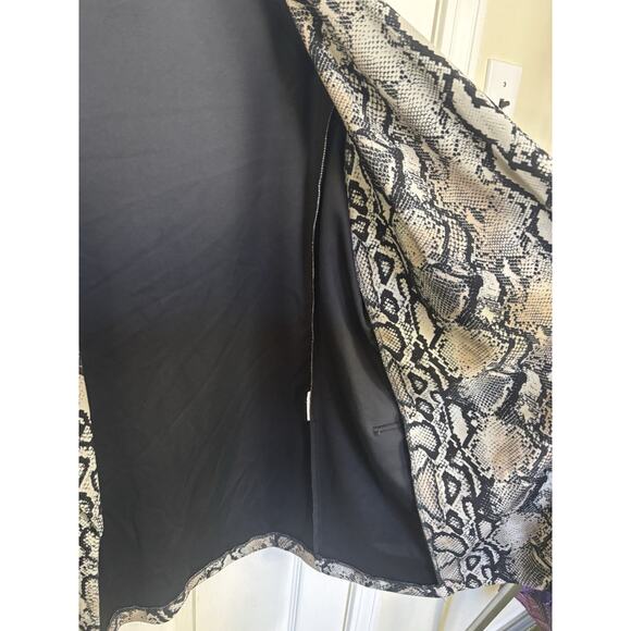 Joseph Ribkoff Snake Skin Print Open Front Blazer Jacket Size 16 Mob Wife - Picture 5 of 6